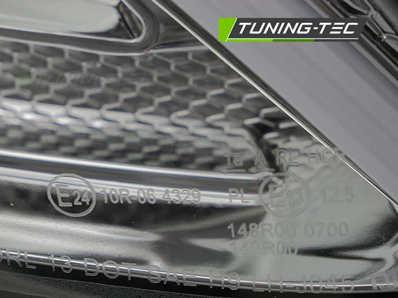 Predné svetlá Mercedes C W205 14-18 Tube LED Chrome – náhľad 5