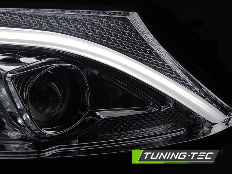 Predné svetlá Mercedes C W205 14-18 Tube LED Chrome – náhľad 7