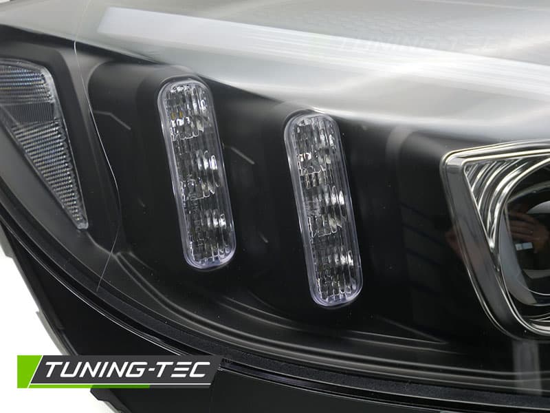 Predné svetlá Mercedes C W205 14-18 Tube LED Black – náhľad 2
