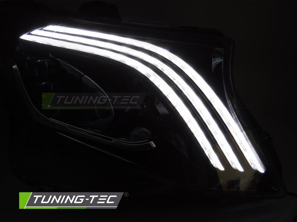 Predné svetlá Mercedes W205 14-21 LED Dynamic Black – náhľad 2