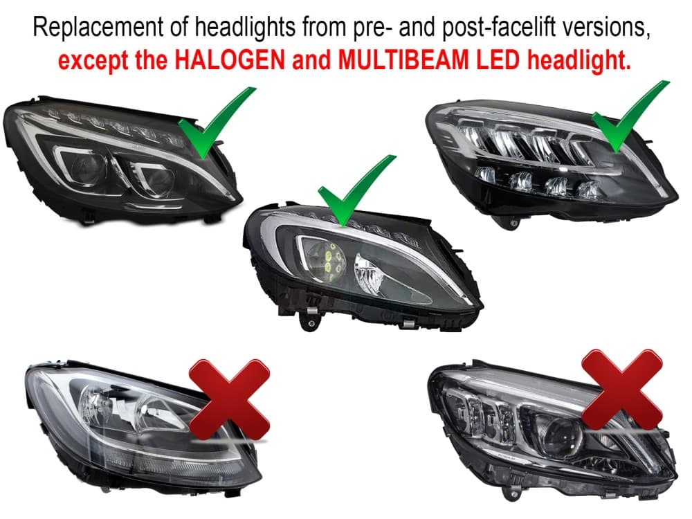 Predné svetlá Mercedes W205 14-21 LED Dynamic Black – náhľad 5