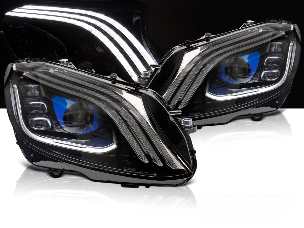 Predné svetlá Mercedes W205 14-21 LED Dynamic Black