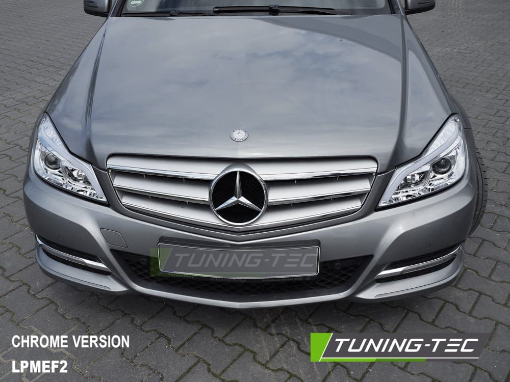 Predné svetlá Mercedes W204 11-14 Dynamic Glossy Black – náhľad 5
