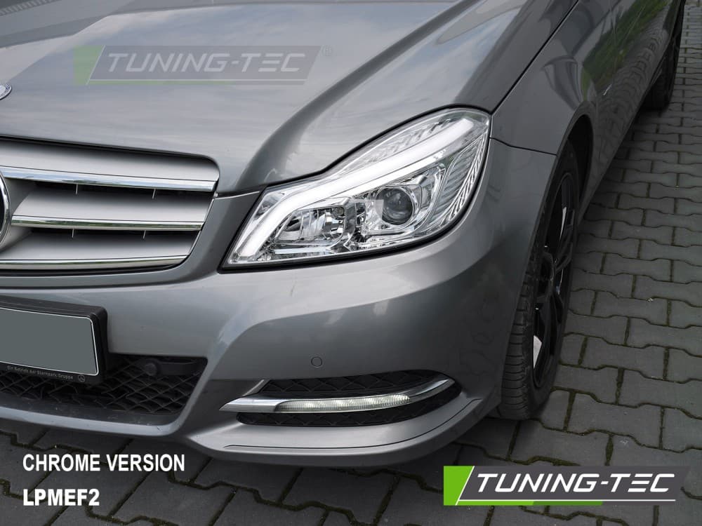 Predné svetlá Mercedes W204 11-14 Dynamic Glossy Black – náhľad 6