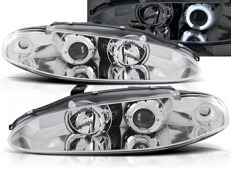 Predné svetlá Mitsubishi Eclipse 95-96 Angel Eyes Chrome
