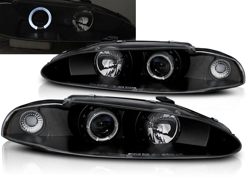 Predné svetlá Mitsubishi Eclipse 95-96 Angel Eyes Black