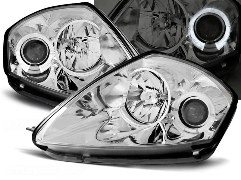 Predné svetlá Mitsubishi Eclipse D50 00-05 Angel Eyes Chrome