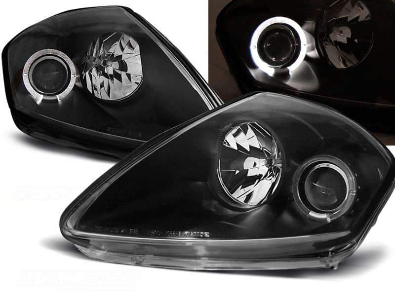 Predné svetlá Mitsubishi Eclipse D50 00-05 Angel Eyes Black