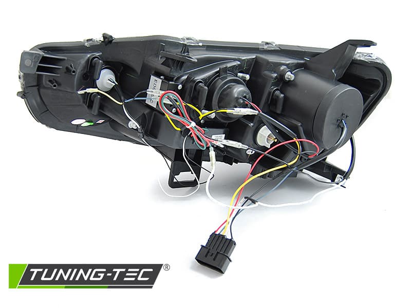 Predné svetlá Mitsubishi Lancer 8 08-16 Tube Light Black – náhľad 4