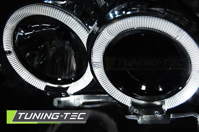Predné svetlá Nissan Frontier 01-04 Angel Eyes Black (US verzia) – náhľad 2