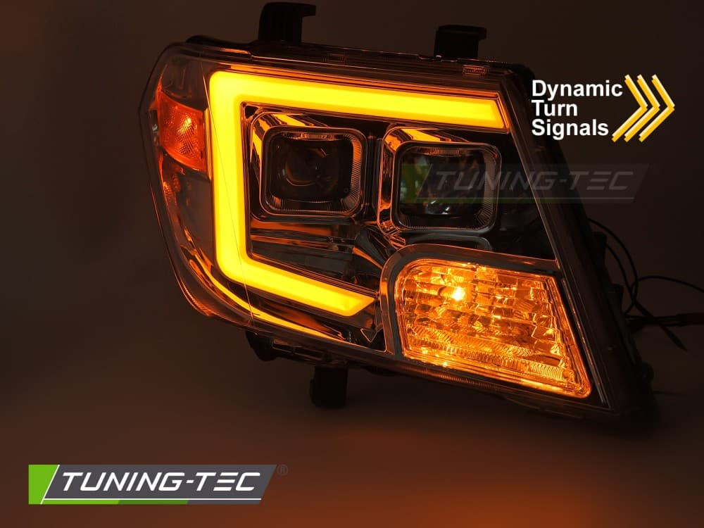 Predné svetlá Nissan Frontier 09-14 Chrome – náhľad 3