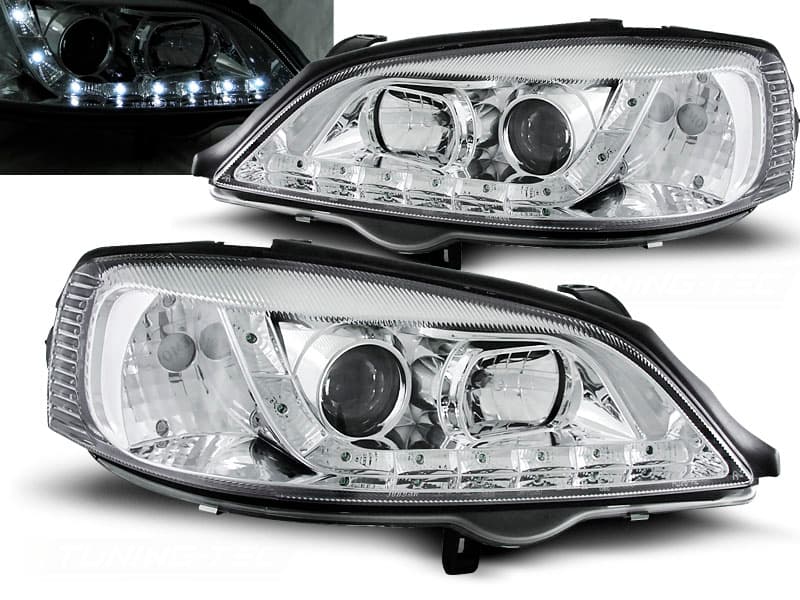 Predné svetlá Opel Astra G 97-04 Devil Eyes Chrome - 37