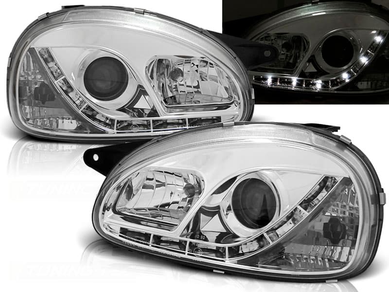 Predné svetlá Opel Corsa B 93-00 Devil Eyes Chrome