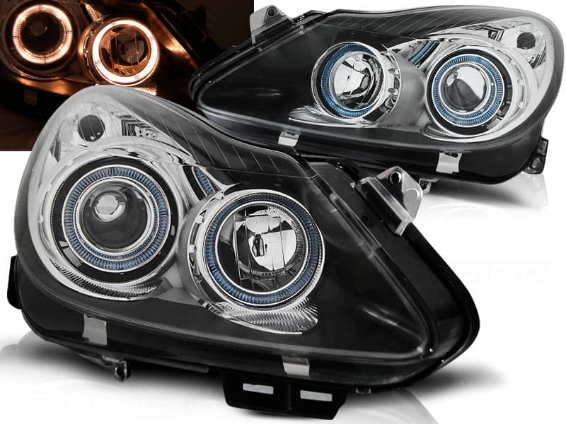 Predné svetlá Opel Corsa D 06-11 Depo Angel Eyes Black