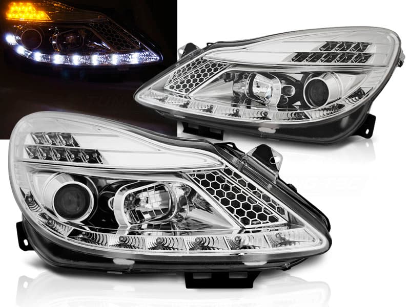 Predné svetlá Opel Corsa D 06-11 Devil Eyes Chrome - A2
