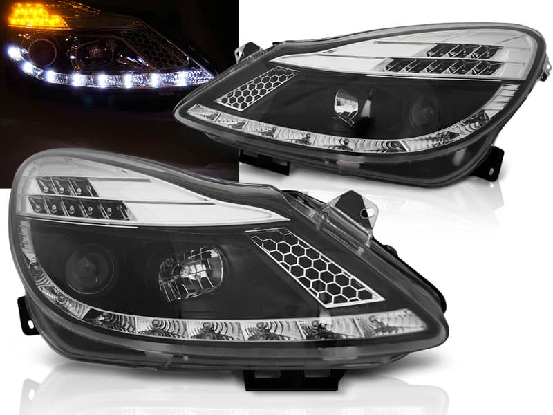 Predné svetlá Opel Corsa D 06-11 Devil Eyes Black - A3