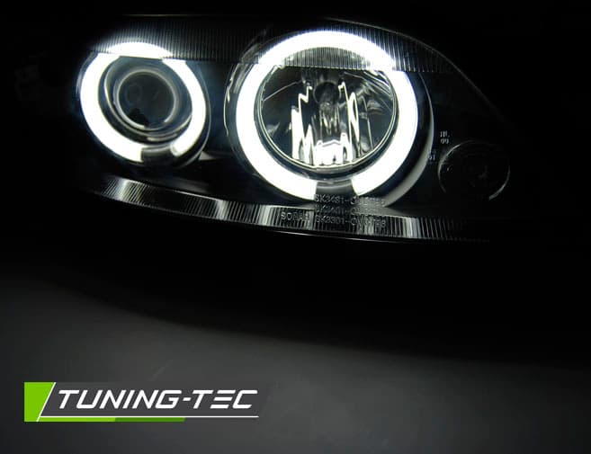 Predné svetlá Opel Vectra B 99-02 CCFL Angel Eyes Black – náhľad 2