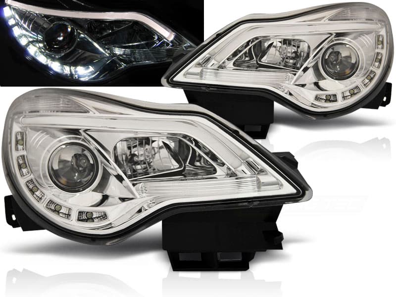 Predné svetlá Opel Corsa D 11-14 DRL Chrome