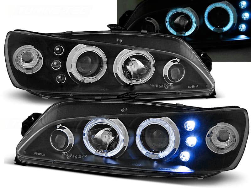 Predné svetlá Peugeot 306 97-01 Angel Eyes Black