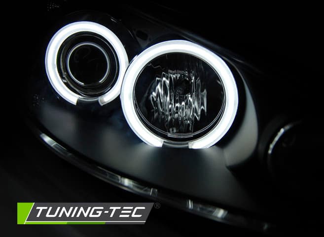 Predné svetlá Peugeot 206 02-08 CCFL Angel Eyes Black – náhľad 3