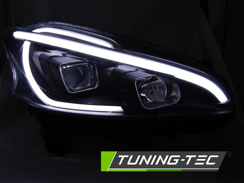 Predné svetlá Peugeot 208 12-15 Tube Light Black – náhľad 2