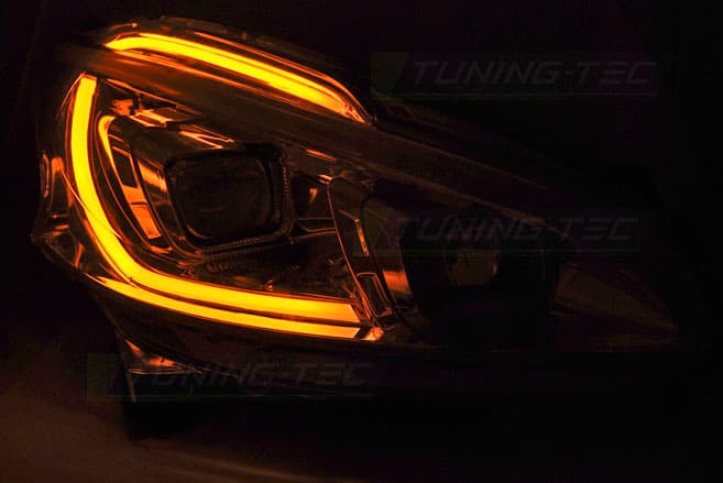 Predné svetlá Peugeot 208 12-15 Tube Light Black – náhľad 3