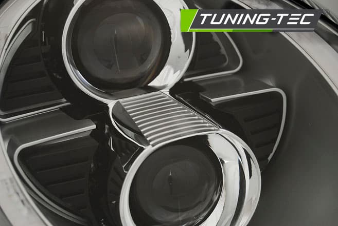 Predné svetlá Porsche 911 04-09 Xenón Tube Light Chrome – náhľad 2