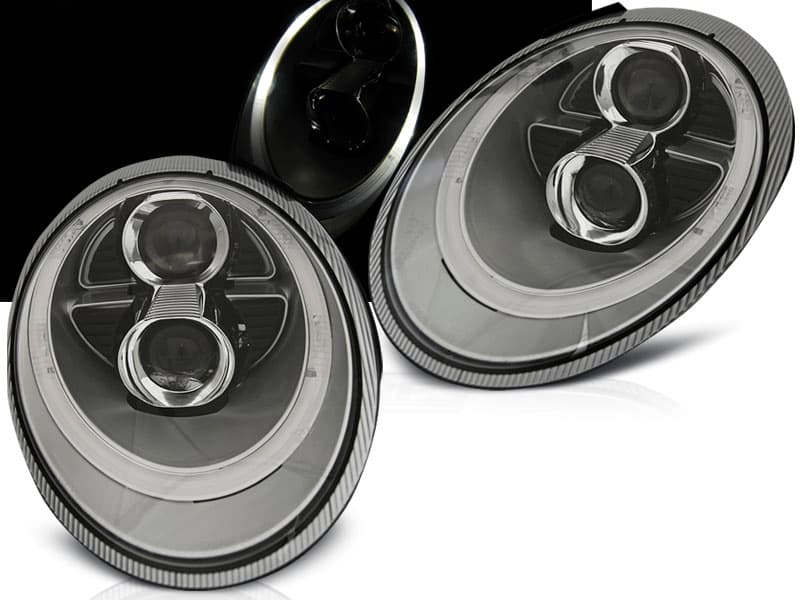 Predné svetlá Porsche 911 04-09 Xenón Tube Light Chrome