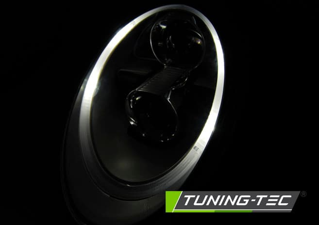 Predné svetlá Porsche 911 04-09 Xenón Tube Light Black – náhľad 2