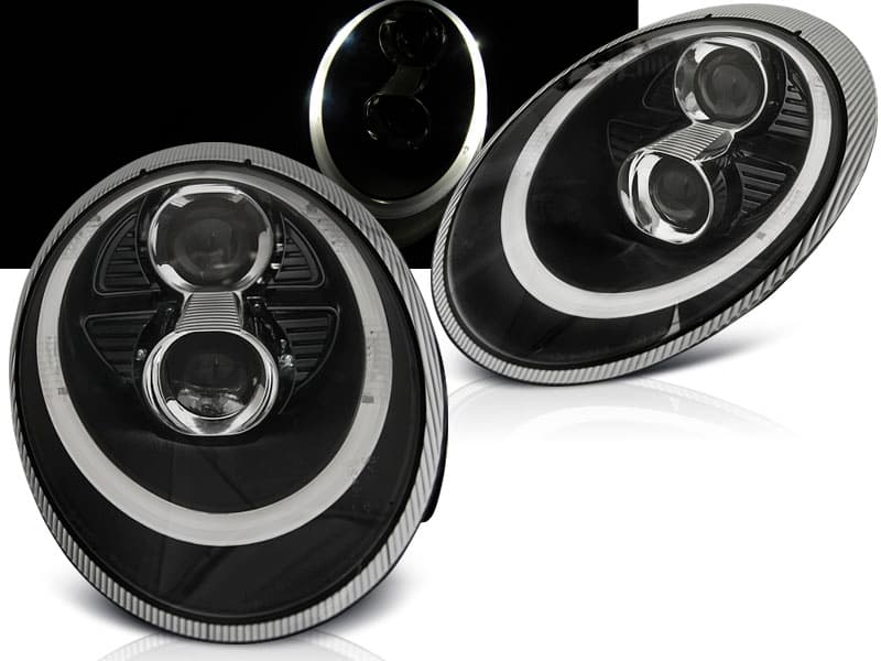 Predné svetlá Porsche 911 04-09 Xenón Tube Light Black