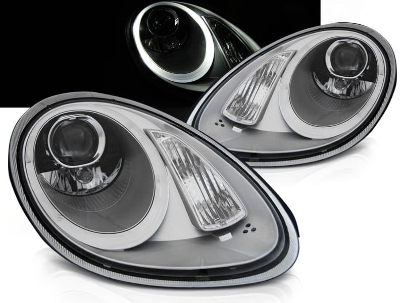 Predné svetlá Porsche Boxster Cayman 987 05-08 Xenón Silver