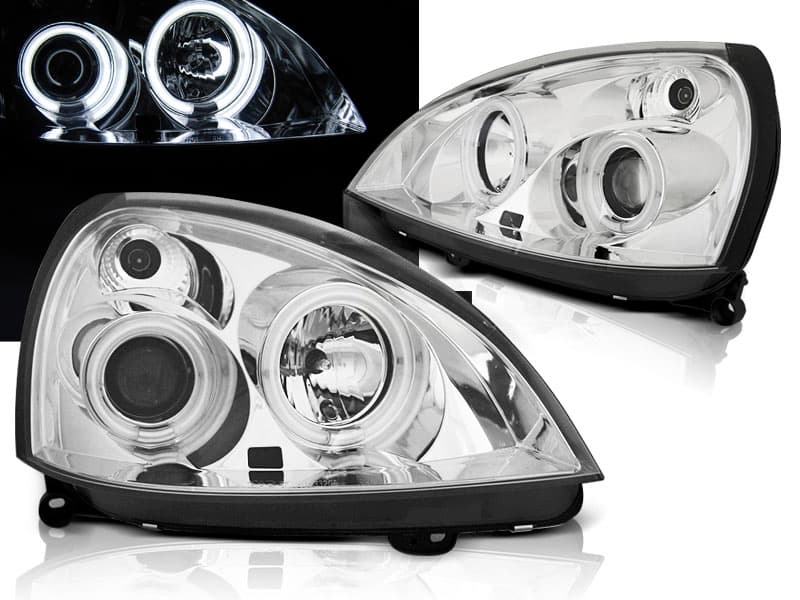 Predné svetlá Renault Clio 01-05 CCFL Angel Eyes