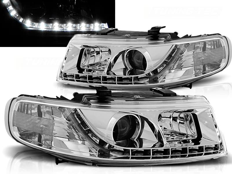 Predné svetlá Seat Toledo Leon 99-04 Devil Eyes Chrome