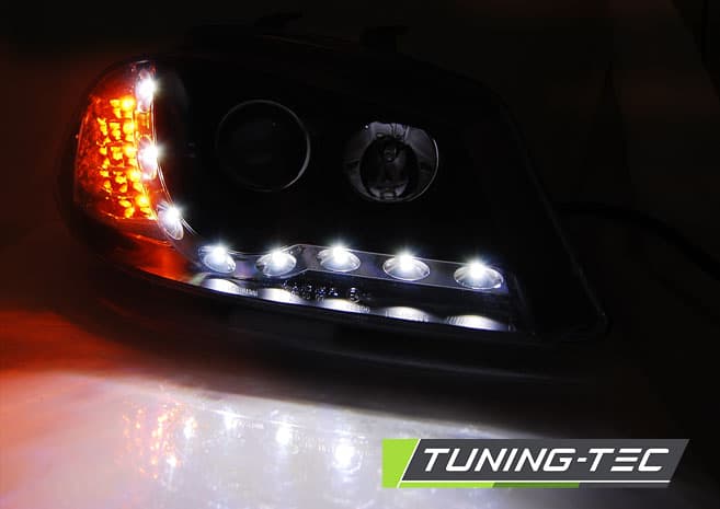Predné svetlá Seat Ibiza 02-08 Dayline Black – náhľad 2
