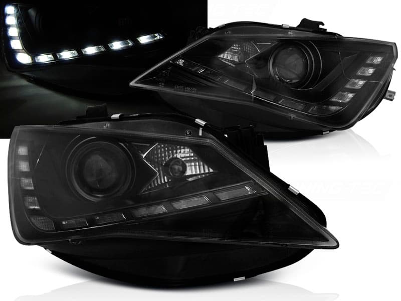 Predné svetlá Seat Ibiza 6J 12-15 DRL Black