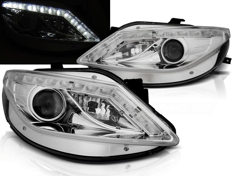 Predné svetlá Seat Ibiza 6J 08-12 Dayline Chrome