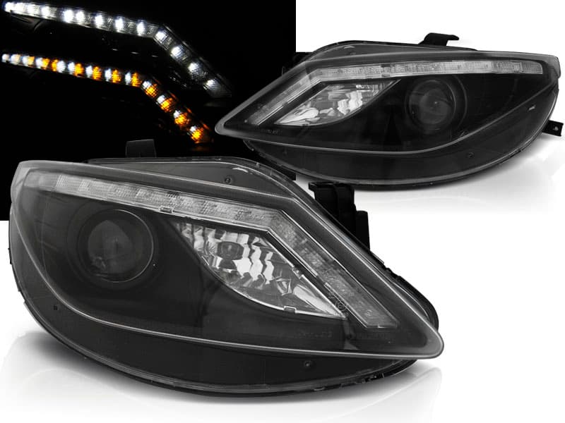 Predné svetlá Seat Ibiza 6J 08-12 Indicator Daylight LED Black
