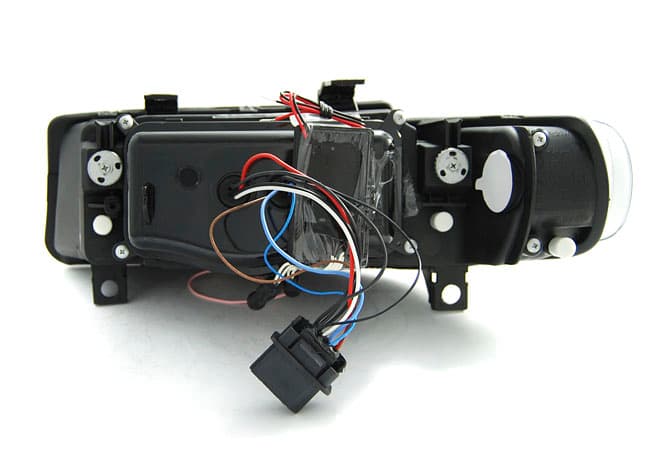 Predné svetlá Seat Toledo Leon 99-04 CCFL Angel Eyes Black – náhľad 2