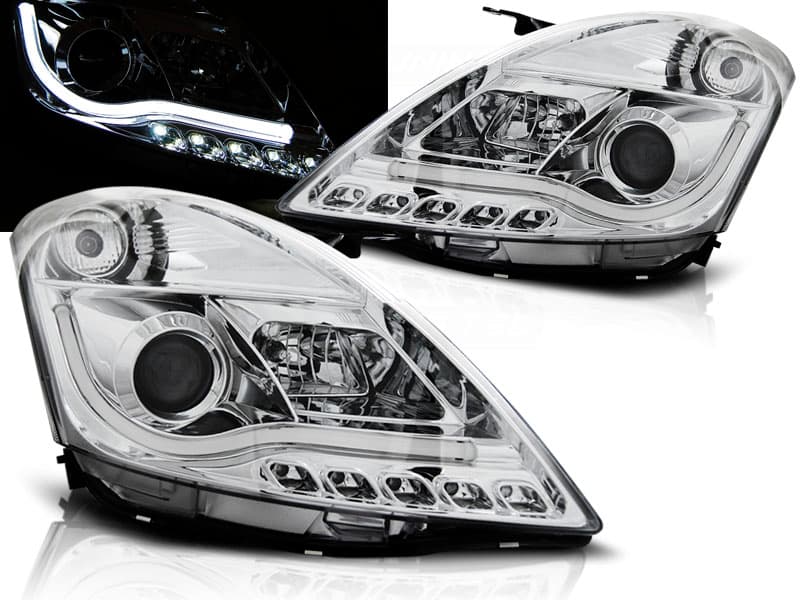 Predné svetlá Suzuki Swift 5 10-13 Tube Light Chrome