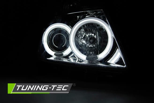 Predné svetlá Suzuki Swift 05-10 CCFL Angel Eyes Chrome – náhľad 3