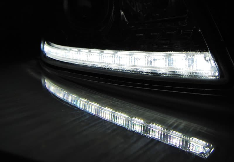 Predné svetlá Škoda Octavia 2 09-12 DRL Chrome – náhľad 4