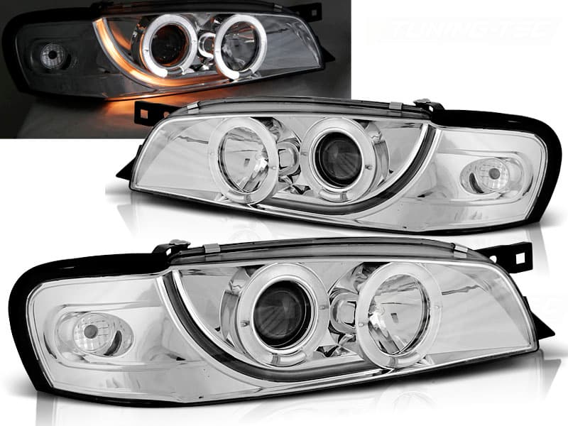 Predné svetlá Subaru Impreza 93-00 Angel Eyes Chrome