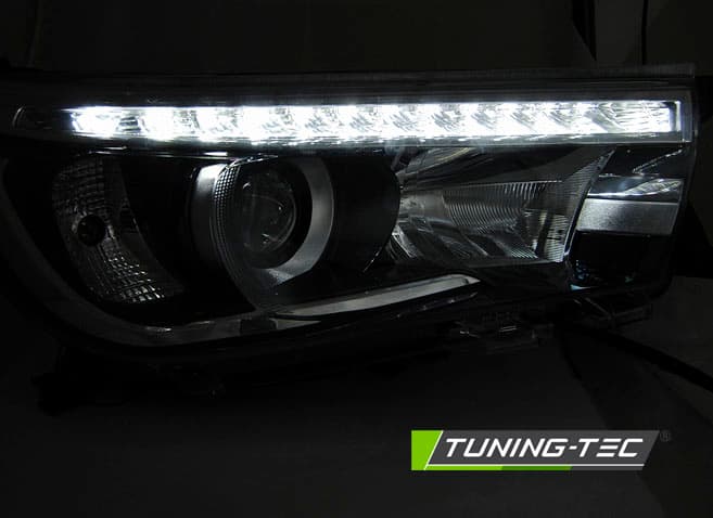 Predné svetlá Toyota Hilux 16-20 Projector LED Black – náhľad 3