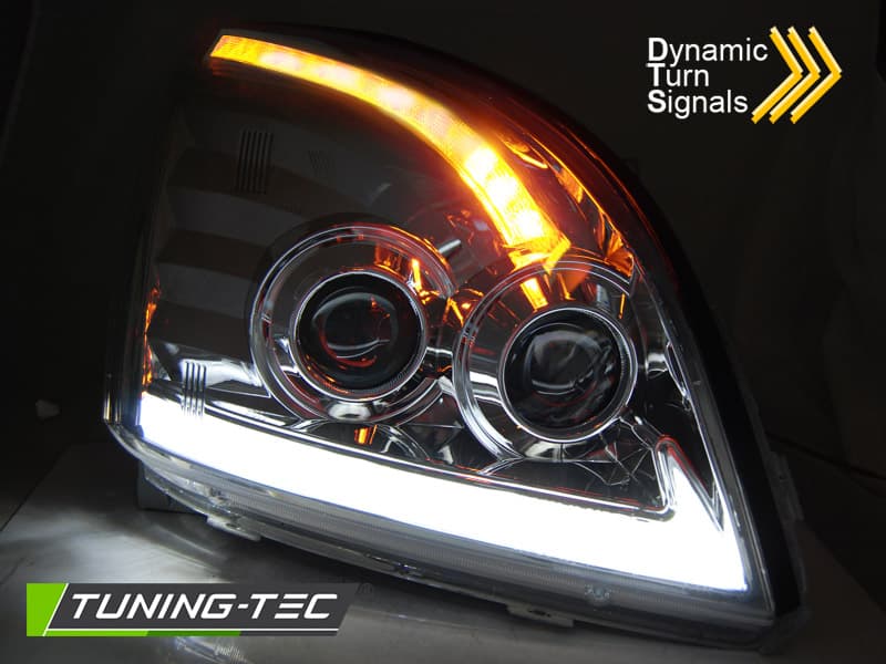 Predné svetlá Toyota Land Cruiser 120 03-09 Dynamic Chrome – náhľad 3
