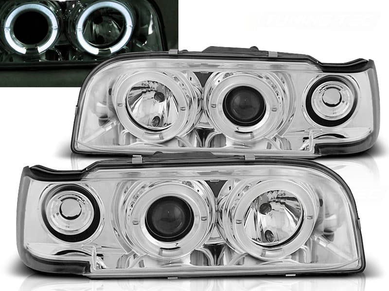 Predné svetlá Volvo 850 92-96 Angel Eyes Chrome