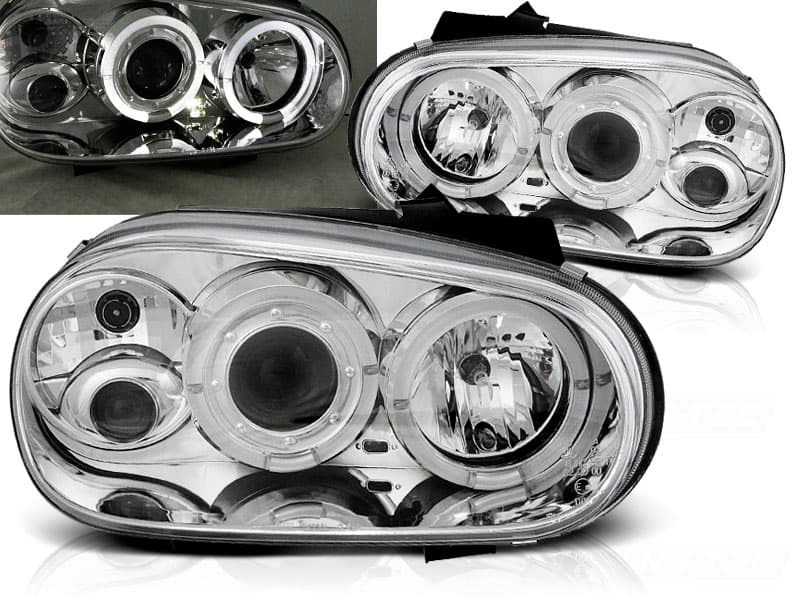 Predné svetlá VW Golf 4 Angel Eyes