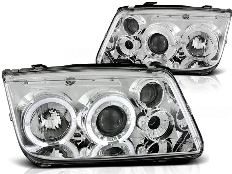 Predné svetlá VW Bora Angel Eyes Chrome