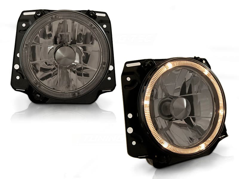 Predné svetlá VW Golf 2 83-91 Angel Eyes Black