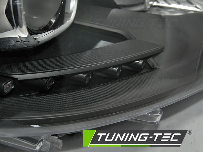 Predné svetlá VW T5 10-15 True DRL Black – náhľad 3