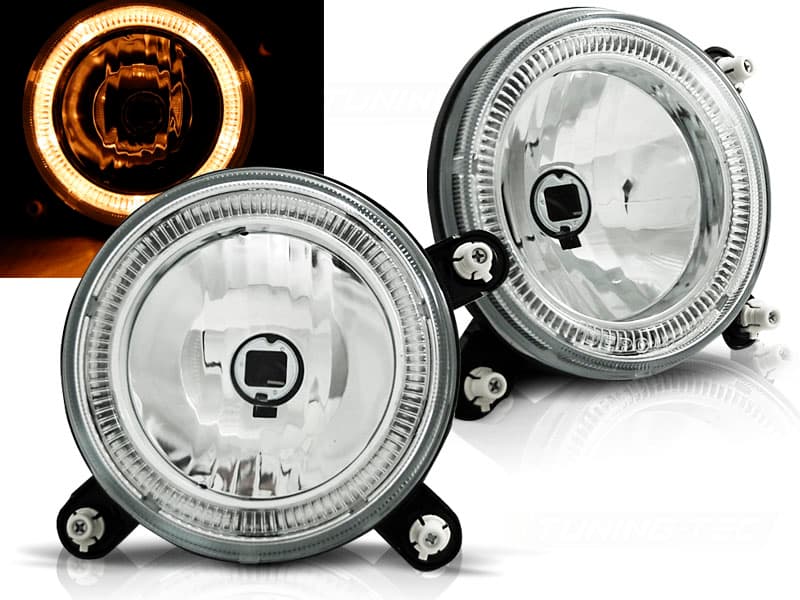 Predné svetlá VW Golf 1/Golf 2 Angel Eyes Chrome
